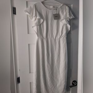 ASOS NWT pencil wiggle midi dress with ruffle sleeves